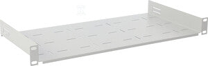 Półka doczołowa 1U z podporą tylną, do szaf RACK 19’’ 445x235, szara