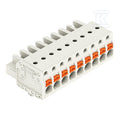 Gniazdo 1-przewodowe, przycisk, Push-in CAGE CLAMP®, 2,5 mm2, raster 5 mm, 9-biegunowe 100% ochrona przed błędnym połączeniem, stopki zatrzaskowe, 2,50 mm2, jasnoszary