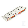 Gniazdo 1-przewodowe, przycisk, Push-in CAGE CLAMP®, 2,5 mm2, raster 5 mm, 15-biegunowe 100% ochrona przed błędnym połączeniem, boczne zaczepy ryglujące, 2,50 mm2, jasnoszary