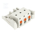 Gniazdo 1-przewodowe, przycisk, Push-in CAGE CLAMP®, 2,5 mm2, raster 7,5 mm, 3-biegunowe 100% ochrona przed błędnym połączeniem, boczne zaczepy ryglujące, 2,50 mm2, jasnoszary