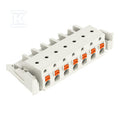 Gniazdo 1-przewodowe, przycisk, Push-in CAGE CLAMP®, 2,5 mm2, raster 7,5 mm, 7-biegunowe 100% ochrona przed błędnym połączeniem, boczne zaczepy ryglujące, 2,50 mm2, jasnoszary