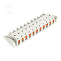 Gniazdo 1-przewodowe, przycisk, Push-in CAGE CLAMP®, 2,5 mm2, raster 7,5 mm, 11-biegunowe 100% ochrona przed błędnym połączeniem, boczne zaczepy ryglujące, 2,50 mm2, jasnoszary