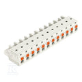 Gniazdo 1-przewodowe, przycisk, Push-in CAGE CLAMP®, 2,5 mm2, raster 7,5 mm, 12-biegunowe 100% ochrona przed błędnym połączeniem, 2,50 mm2, jasnoszary
