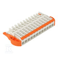 Gniazdo 1-przewodowe, dźwignia, Push-in CAGE CLAMP®, 2,5 mm2, raster 5 mm, 12-biegunowe pełna ochr. przed bł.podł., wypust kod., boczne zaczepy ryglujące, 2,50 mm2, jasnoszary