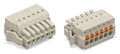 Gniazdo 1-przewodowe, przycisk, Push-in CAGE CLAMP®, 1,5 mm2, raster 3,5 mm, 16-biegunowe 100% ochrona przed błędnym połączeniem, boczne zaczepy ryglujące, 1,50 mm2, jasnoszary