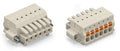 Gniazdo 1-przewodowe, przycisk, Push-in CAGE CLAMP®, 1,5 mm2, raster 3,5 mm, 16-biegunowe 100% ochrona przed błędnym połączeniem, śrubowy uchwyt montażowy, 1,50 mm2, jasnoszary