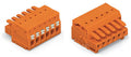 Gniazdo 1-przewodowe, przycisk, Push-in CAGE CLAMP®, 1,5 mm2, raster 3,81 mm, 14-biegunowe 100% ochrona przed błędnym połączeniem, 1,50 mm2, pomarańczowy