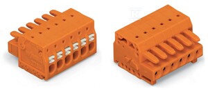 Gniazdo 1-przewodowe, przycisk, Push-in CAGE CLAMP®, 1,5 mm2, raster 3,81 mm, 16-biegunowe 100% ochrona przed błędnym połączeniem, 1,50 mm2, pomarańczowy
