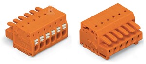 Gniazdo 1-przewodowe, przycisk, Push-in CAGE CLAMP®, 1,5 mm2, raster 3,81 mm, 19-biegunowe 100% ochrona przed błędnym połączeniem, 1,50 mm2, pomarańczowy