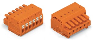 Gniazdo 1-przewodowe, przycisk, Push-in CAGE CLAMP®, 1,5 mm2, raster 3,81 mm, 20-biegunowe 100% ochrona przed błędnym połączeniem, 1,50 mm2, pomarańczowy
