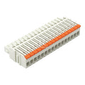 Gniazdo 1-przewodowe, dźwignia, Push-in CAGE CLAMP®, 1,5 mm2, raster 3,5 mm, 16-biegunowe 100% ochrona przed błędnym połączeniem, 1,50 mm2, jasnoszary