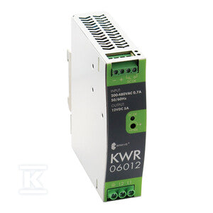 Stabilizowany, przemysłowy zasilacz impulsowy KWR 06012 230-400/ 12VDC 5A