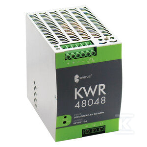Stabilizowany, przemysłowy zasilacz impulsowy KWR 48048 230-400/ 48VDC 10A