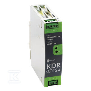 Stabilizowany, przemysłowy zasilacz impulsowy KDR 07524 230/ 24VDC 3,2A