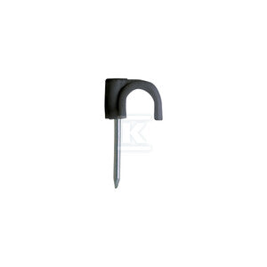 Uchwyt kablowy PLG standard 10mm biały z gwoździem opakowanie 40sztuk w folii