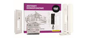 Zestaw domofonowy dla 1 lokalu Signo biały/Elite z czytnikiem RFID, montaż podtynkowy, DOMOFON