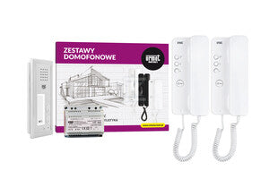 Zestaw domofonowy dla 2 lokali Miro/Elite z czytnikiem RFID, montaż podtynkowy, 6025/502-RF