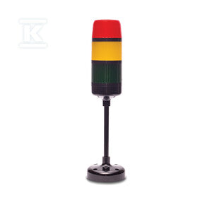 Kolumna sygnalizacyjna 3 kolory, czarna, prosta, wysokość 125mm