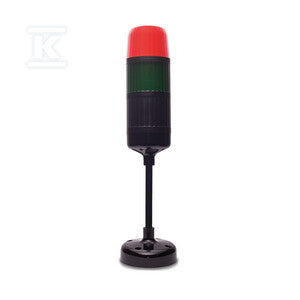 Kolumna sygnalizacyjna. 2 kolory, moduł dźwiękowy, czarna, prosta, wysokość 125mm