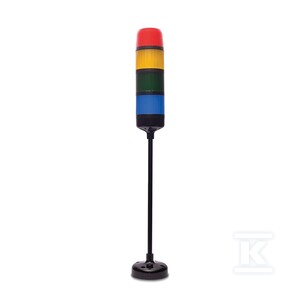 Wieża sygnalizacyjna 4 kolory, czarna, prosta, wysokość 125mm