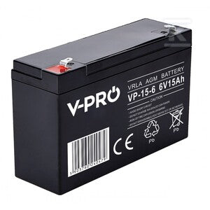 Akumulator AGM VPRO 6V 15 Ah