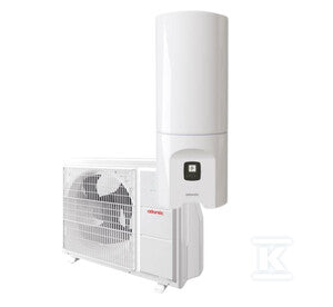 Pompa ciepła powietrzna split SYNEA DUO 4kW R32, 1 fazowa 230V z wiszącym podgrzewaczem c.w.u. 150l
