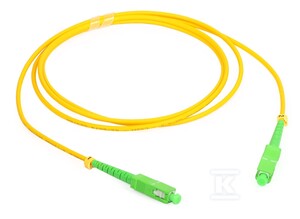Patchcord światłowodowy SC/APC SM 1m LSZH G.657A1, 3mm, żółty