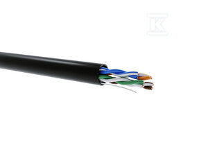 Kabel teleinformatyczny U/UTP kat.5E Cu/PE-FL (żelowany) zewnętrzny