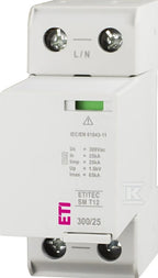 Ogranicznik przepięć T1, T2 (B, C) - bez prądu upływu ETITEC SM T12 300/25 1+0