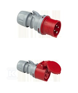 Wtyczka przenośna Turbo Shark 16A 400V 3P+Z IP44 + Gniazdo przenośne Turbo Shark 16A 400V 3P+Z IP44