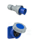 Wtyczka przenośna Power Twist 63A 230V 2P+Z IP67 + Gniazdo tablicowe proste POWER TWIST 63A 2P+Z 230V 100x100mm IP67