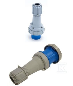 Wtyczka przenośna Power Twist 63A 230V 3P+Z IP67 + Gniazdo przenośne POWER TWIST 63A 3P+Z 230V IP67