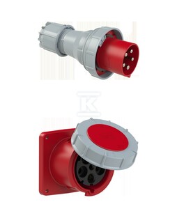 Wtyczka przenośna Power Twist 125A 400V 3P+Z+N IP67 + Gniazdo tablicowe proste POWER TWIST 125A 3P+Z+N 400V 120x120mm IP67