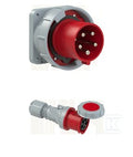 Wtyczka tablicowa odbiornikowa Power Twist 63A 3P+Z+N 400V IP67, czerwona + Gniazdo przenośne Power Twist 63A 400V 3P+Z+N IP67