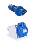 Wtyczka przenośna NAUTILUS 10/16A 2 P+Z 230V uni schuko + pokrywa IP67/68 + Gniazdo stałe NAUTILUS 10/16A 2 P+Z 230V z bolcem + pokrywa IP67/68