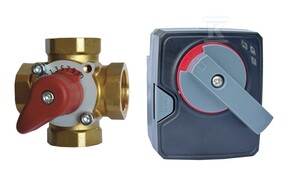 Zawór mieszający MIX M 4-32 kv 18 z siłownikiem SL 10-230 / 120s / ONNLINE