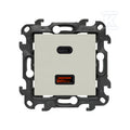 Ładowarka USB C+A (moduł), 30W, 230V, kaszmirowy, Simon24