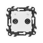 Gniazdo antenowe R-TV przelotowe 10 dB (moduł), 1x wejście: 5862 MHz, stal inox, BASIC MODUŁ