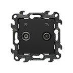Gniazdo antenowe R-TV przelotowe 10 dB (moduł), 1x wejście: 5862 MHz, stal inox, BASIC MODUŁ