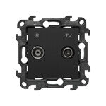 Gniazdo antenowe R-TV przelotowe 10 dB (moduł), 1x wejście: 5862 MHz, stal inox, BASIC MODUŁ