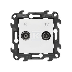 Gniazdo antenowe R-TV zakończeniowe 10 dB do gniazd przelotowych (moduł). 1x Wejście: 5÷862 MHz, biały, Simon24