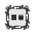 Gniazdo HDMI ver. 2.1 + RJ45 kat.6. (moduł), biały, Simon24