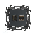 Gniazdo HDMI ver. 2.1 + RJ45 kat.6. (moduł), grafit mat, Simon24