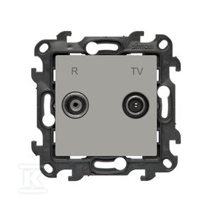 Gniazdo antenowe R-TV zakończeniowe 10 dB do gniazd przelotowych (moduł). 1x Wejście: 5÷862 MHz, kaszmirowy, Simon24