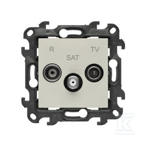 Gniazdo antenowe R-TV-SAT końcowe/zakończeniowe (moduł). 1x Wejście: 5 MHz÷2,4 GHz, kaszmirowy, Simon24