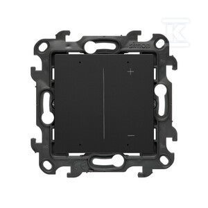 Ściemniacz do LED ściemnialnych, klawiszowy, 15-200 W, 230 V (moduł), czarny mat, Simon24