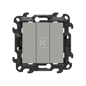 Przycisk potrójny (moduł) 10 A, 250 V~, szybkozłącza, kaszmirowy, Simon24