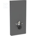 Moduł sanitarny Monolith Plus do wiszącej miski WC, 101 cm, obudowa przednia ze szkła: Kolor podświetlenia=2200-4000K, Front: czarny / szkło satynowane, Obudowa boczna: czarny / aluminium szczotkowane