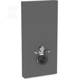 Moduł sanitarny Monolith Plus do wiszącej miski WC, 101 cm, obudowa przednia ze szkła: Kolor podświetlenia=2200-4000K, Front: czarny / szkło satynowane, Obudowa boczna: czarny / aluminium szczotkowane