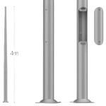 Słupek Ogrodowy V-TAC 100CM Czarny IP44 E27 VT-1185